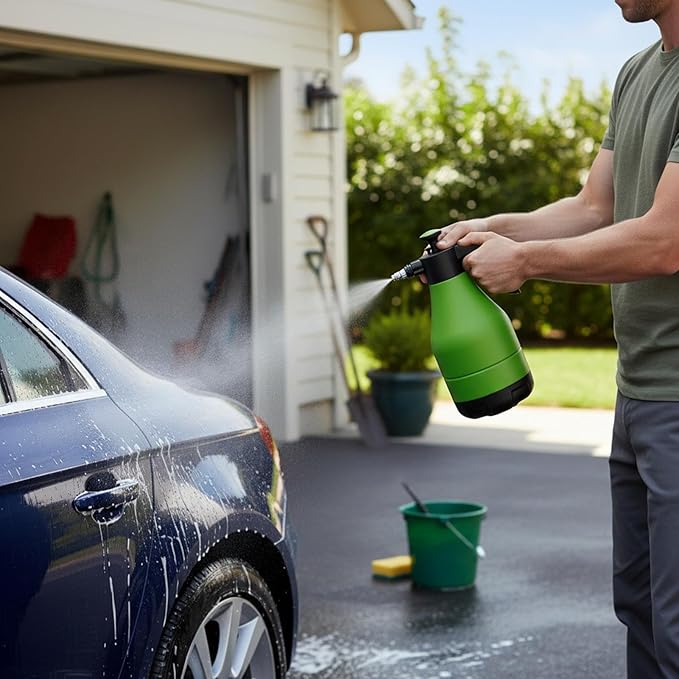 Car Soap Foam Sprayer, High Pressure 2-Mode Cordless, Pressure Washer Auto Foam Sprayer for Auto RV Garden Hose Driveway Snow Removal Watering Gardening, Powerful Cleaning Tool, Portable