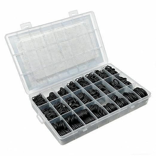 24 Size 1500 Pcs Universal Metric Nitrile Rubber(NBR) O Ring Assortment Kit for Various car Auto Hydraulic Faucet Plumbing Pressure Washer Air or Gas Sealing Repair Home Repair Home Repair