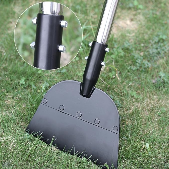 Snow Shovel,Ice Scraper Tool for Driveway,Cleaning Weed Removal Tool Floor Scraper Long Handle Flat Shovel Snow Ice Chopper Ice Removal Tool for Walkway Driveway Road Clean