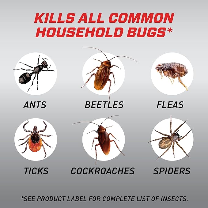 Ortho Home Defense Max Indoor Insect Barrier Refill, Kills Ants, Roaches, Spiders, Fleas and Ticks, 1 gal.
