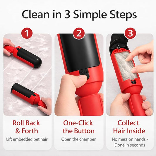 Pet Hair Remover Roller- Pet Hair Removal Tool with Strong Grip for Effortless Cleaning- Pet Hair Roller Lifts Fur from Clothes, Furniture & Car- Keep Your Home Fur-Free with Easy Cat Hair Lint Roller - Image 2