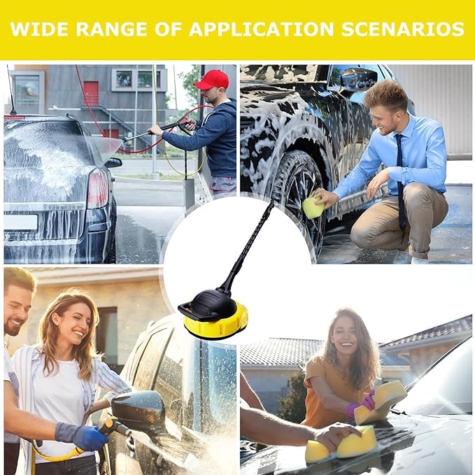 Pressure Washer Surfaces Cleaner - Patio Cleaner Powerful Sidewalk Scrubber | Outdoor Scrubber Multipurpose Pressure Washer Attachments for Driveways Sidewalks Yards
