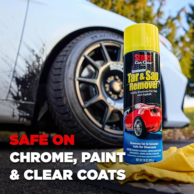 Stoner Car Care 91154-3PK Tarminator Tar, Sap, and Asphalt Remover – Fast Acting Tar and Sap Remover for Cars – Clear Coat Safe Auto Cleaner for Paint, Chrome and Wheels – 10 oz (Pack of 3)