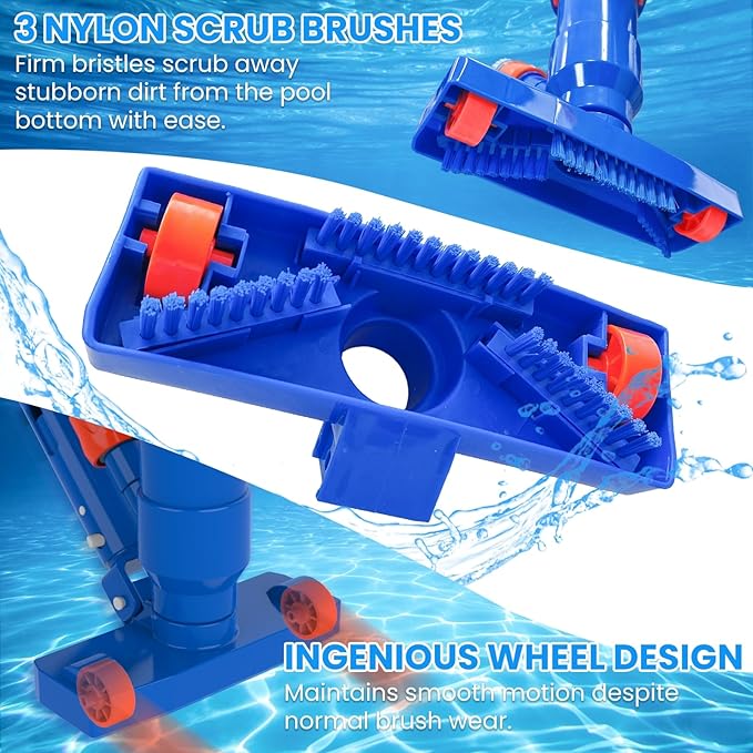 Poolvio Pool Cleaning Kit Bundle– Inground & Premium Above-Ground Combo Set