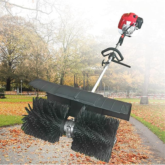 Handheld Sweeper 1700W 52cc 2 Strok Sweeper Air Cooled Motor EPA Engine Walk Behind Sweeper Lawn Sweeper Cleaner Tools for Cleaning Driveway Lawns