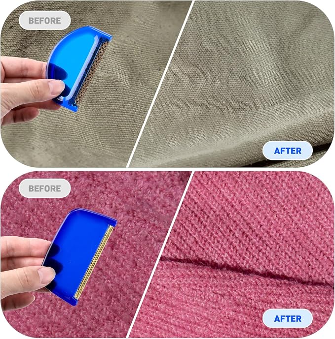 Boao 20 Pieces Sweater Combs to Remove Pilling, Multi-Fabric, Retro Luxury | Fabric Shaver Comb for Wool Cashmere Cotton, Metal Blade Removes Sweater Fuzz Bobbles for Knits Scarves Coats Pants Blankets - Image 3