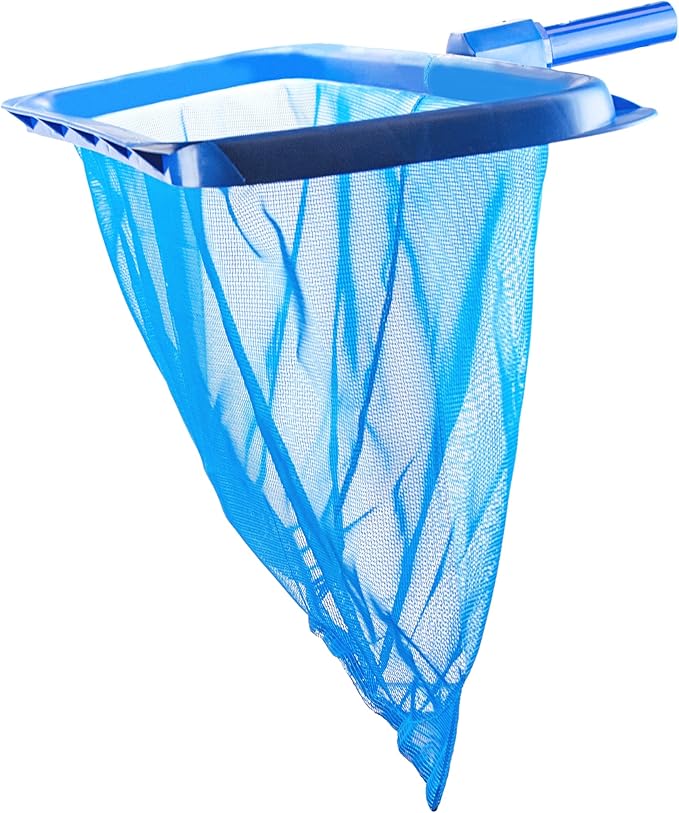 SWIMLINE HYDROTOOLS 8040 Leaf Net For Inground Above Ground Pool Pond | Extra Large Skimmer Net Cleaning Tool & Ultra Fine Deep Mesh Bag | Durable Reinforced Plastic Frame | For Debris Bugs Pickup