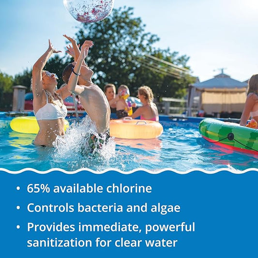 In The Swim Pool Shock – 68% Cal-Hypo Granular Sanitizer for Crystal Clear Water – Defends Against Bacteria, Algae, and Microorganisms - 25 Pounds