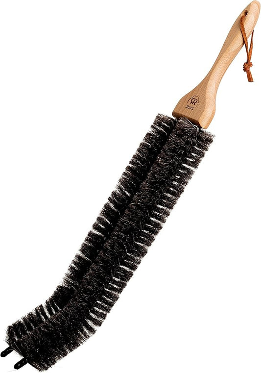 Redecker Goat Hair Bath Radiator/Hand Towel Dryer-Brush with Oiled Beechwood Handle, 19-5/8-Inches