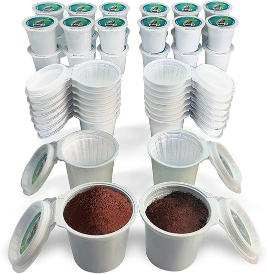 42 iFillCup Fillable K Cups - Ultrafine Filter for Sediment-Free Brew, Universal K Cup Brewer Compatibility, DeepBrew Holds 50% More Coffee for Insanely Rich Brews (Green)