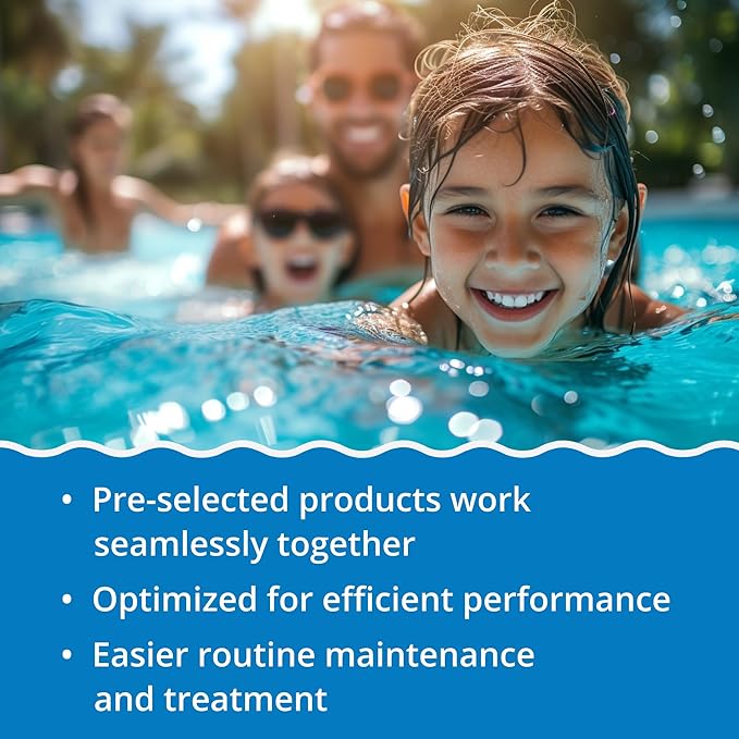 In The Swim Ultimate Chemical Value Kit and Chlorine Bundle - Pre-Measured Kit for Seasonal Maintenance - 50lb Bucket 3-Inch Chlorine Tablets - Inground and Above Ground Pools Up to 35K Gallons