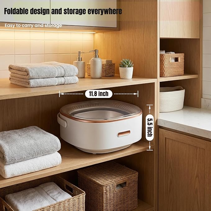 Mini Laundry Machine 16L, Portable Washing Machine and Spinner - Foldable & Compact for Baby Clothes, Underwear, Socks, Ideal for Travel, Dorm, Apartment, Camping