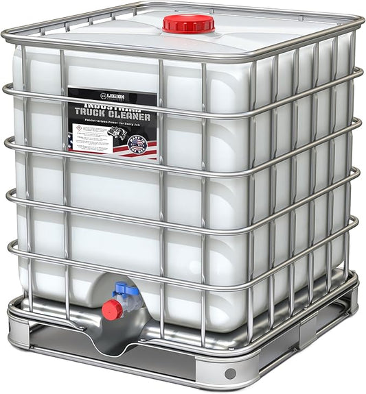 Industrial Truck Cleaner – Removes Road Film, Grease & Heavy Grime (Non-Corrosive, Biodegradable Formula), Professional Bulk Size, 275-Gallon Tote