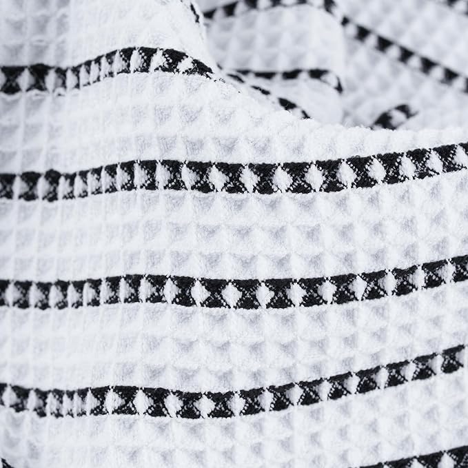 POLYTE 430 GSM Microfiber Oversize Quick Dry Lint Free Bath Towel, 60 x 30 in, 4 Pack (Waffle Weave)