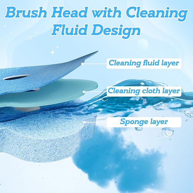 Disposable Toilet Cleaning Brush - Toilet Bowl Cleaner Wand and Holder Set with 60 Refills, Wall Mounted Clean Stick Brush Heads Kit with Handle for Bathroom Bathtub Cleaning System