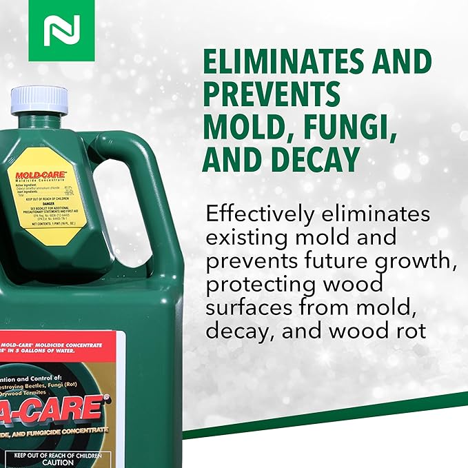 Bora-Care with Mold-Care Moldicide Concentrate, Wood Protection Against Mold, Termites, and Decay, Long-Lasting Residual Protection, 1 Gallon