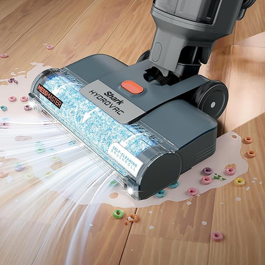 Shark HydroVac MessMaster Wet Dry Corded Vacuum Cleaner, 3-in-1 Multi-Surface Vacuum Mop & Self-Cleaning System, Lightweight, Powerful Suction, for Hard Floors & Area Rugs, Navy, WD161