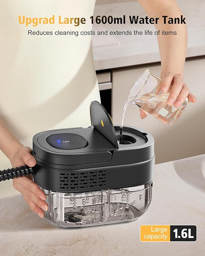 Steam Cleaner for Home 2500W Portable Steam Cleaner for Car,1.69 Quarts Large Capacity Tank, 13PCS Accessories Steamer for Home, kitchens,Camping