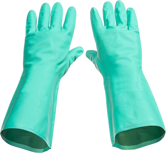 TUSKO PRODUCTS Best Nitrile Rubber Cleaning, Household, Dishwashing, Latex Free, Vinyl Free, Large (12 Pairs)