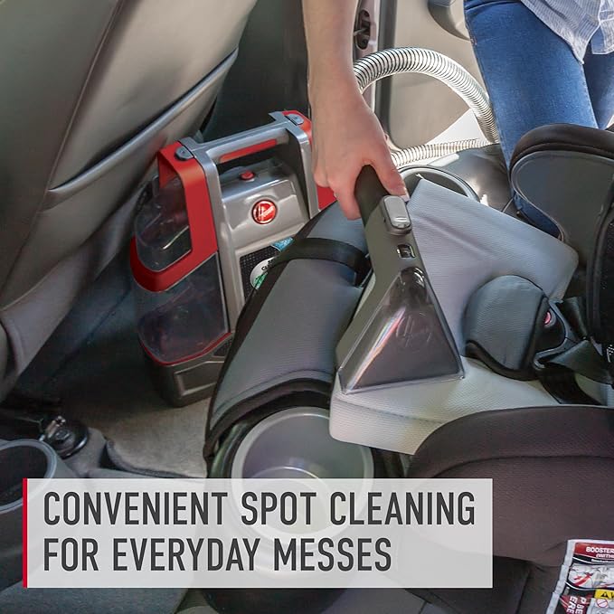Hoover Spotless Portable Carpet + Upholstery Spot Cleaner Machine, Lightweight Shampooer Machine, Pet Stain Remover, Car and Auto Detailer, Pair with Hoover Carpet Cleaner Solution