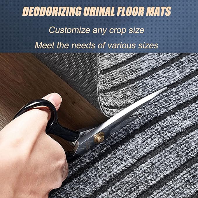 Restroom Non-Slip Urinal Floor Mats, Water Absorption Urinal Mat Bathroom Urinal Floor Pads, Reusable/Washable Toilet Floor Mat, Commercial and Residential Floor Protection Urinal Pee Pad
