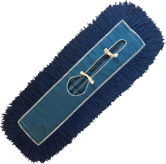 Ultimate Dust Mop Kit: Industrial-Grade Performance, Heavy-Duty Frame, Telescopic Handle - Blue 24 Inch