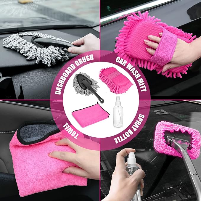 Viewsun 41PCS Car Cleaning Kit, Car Interior Detailing Kit with High Power Handheld Vacuum, Auto Detailing Drill Brush Set, Cleaning Gel, Complete Car Wash Kit Supplies for Deep Cleaning