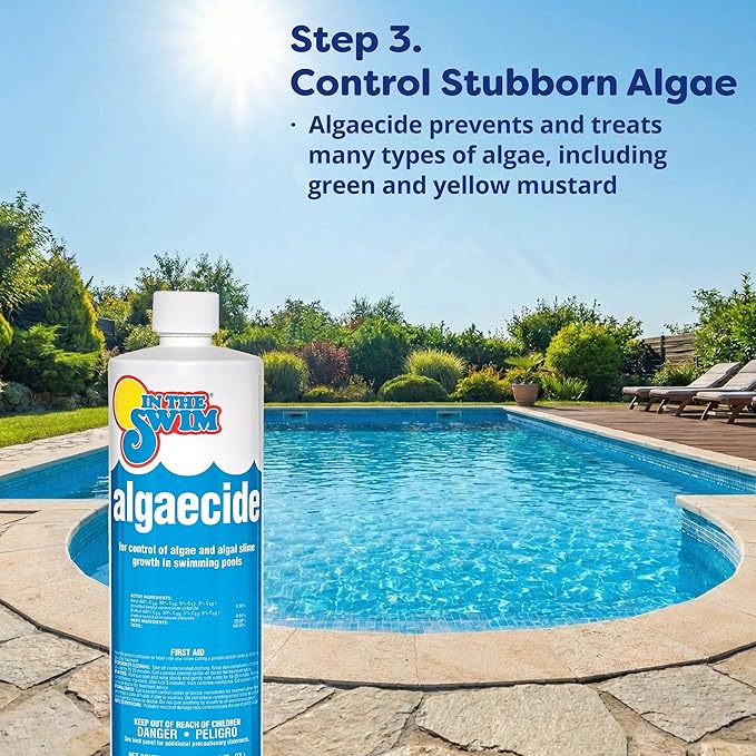 In The Swim Ultimate Opening Kit and Chlorine Bundle - Pre-Measured Opening Kit for Easy Use - 50 Pound Bucket of 3-Inch Stabilized Chlorine Tablets - for Inground and Above Ground Pools Up to 35,000