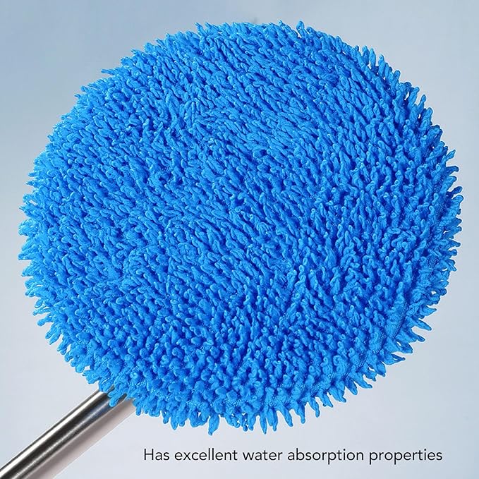 Electric Car Cleaning Brush, Telescopic Handle Cordless Cleaning Brush Scrubber Automatic Rotating Car Wash Brush Mop Cleaning Tool for Home Car Glass Tile Floor (Blue)