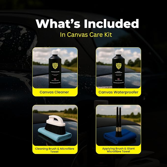 PROTEX Convertible Soft Top Care Kit with Canvas Cleaner & Waterproofer - 500ml, THE COMPLETE CARE KIT