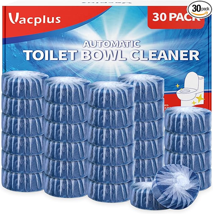 Vacplus Automatic Toilet Bowl Cleaner Tablets, Bathroom Toilet Tank Cleaner (30 PACK), VA-T165