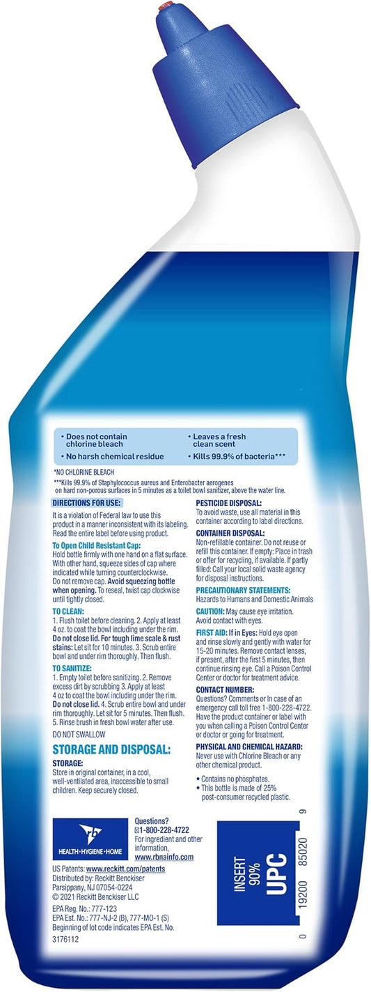 Lysol Bleach Free Hydrogen Peroxide Toilet Bowl Cleaner, Fresh, 24 oz (Pack of 6)