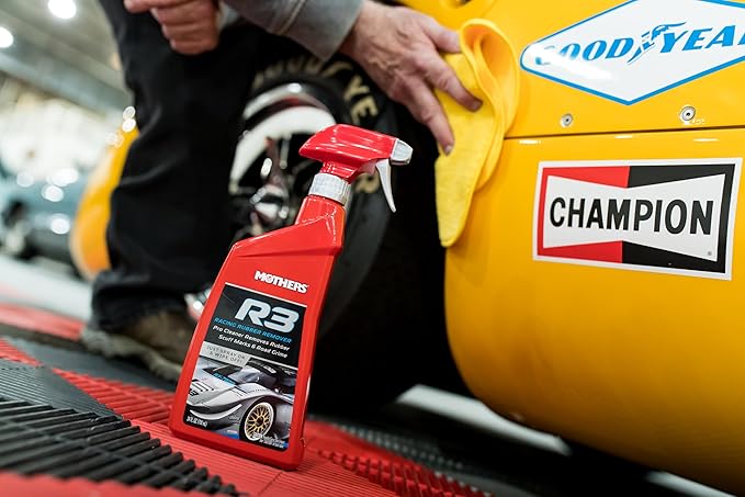 Mothers R3 Racing Rubber Remover, 24 oz. ?€? Spray On & Wipe Off Pro Cleaner Removes Rubber Scuff Marks, Dirt & Grime from Paint, Glass, Vinyl Wraps, Tough Yet Gentle on Surfaces (09224)