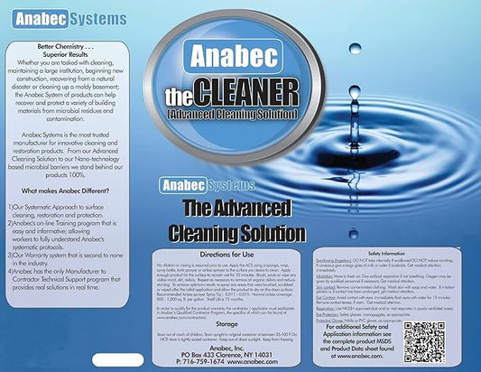 Crawl Space DIY Anabec Commercial Cleaner – 5 Gallon All-Purpose Industrial Cleaning Solution for Construction, Crawl Spaces & General Use