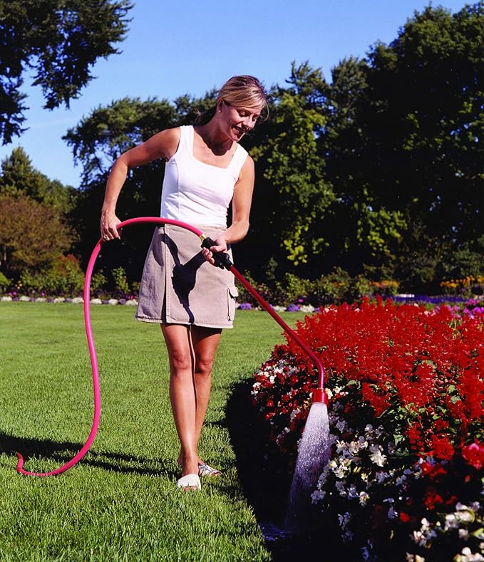 Dramm Touch N Flow Rain Wand Full Watering Flow Trigger Style Shut Off Valve with Lock, for Garden, Yard, Watering Plants, Hanging Baskets, 11 Gallons Per Minute, Yellow, 30 Inches Long