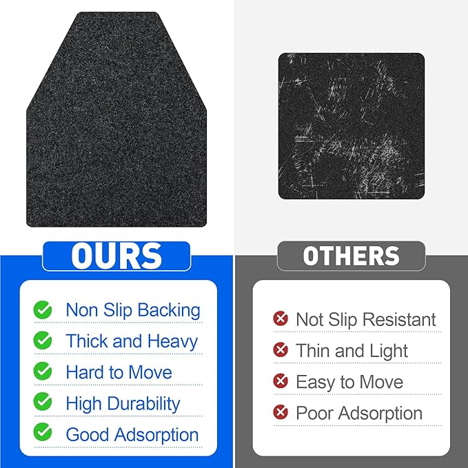 ToLanbbt 8PCS Urinal Mats for Men Bathroom Non-Slip Urinal Floor Mats Water Absorption Urinal Pads for Mens Room Disposable Commercial Toilet Urine Mats for Men’s Bathroom Restroom, Dark Gray
