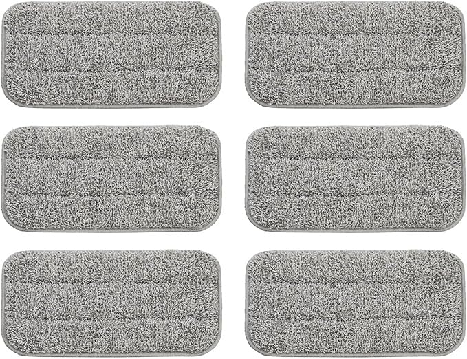 Seyola Steam Mop Pads for Floor Cleaning, Washable and Reusable Replacement Mop Pads 6pack