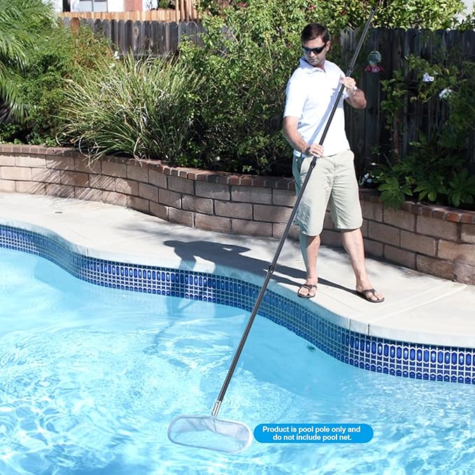 DOBEN Carbon Fiber Pool Pole, Professional Ultralight Pool Poles 4.6 to 15 FT, Telescoping Lightweight Pool Cleaning Pole, Heavy Duty Pool Pole for Skimmer Net, Brush, Vacuum Head 15FT