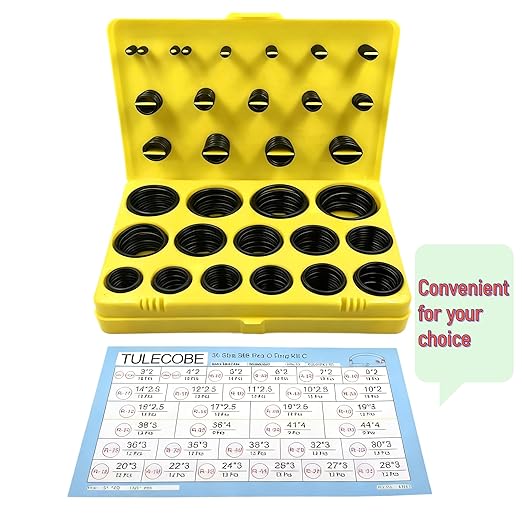 30 Size 386 Pcs Universal Metric Nitrile Rubber(NBR) O Ring Assortment Kit for Various car Auto Hydraulic Faucet Plumbing Pressure Washer Air or Gas Sealing Repair