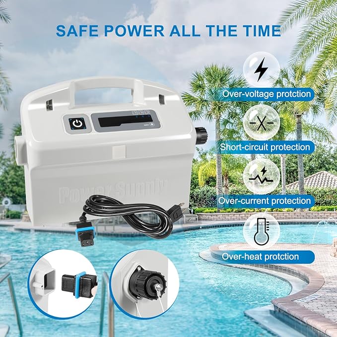 9995672-US-ASSY Power Supply with Power Cord Replacement for Dolphin Maytronics Atlantis, DX3, DX3S, Endeavor, M3, Nautilus(Old), Nautilus CC Plus(Old), Neptune, Primal, Quest Robotic Pool Cleaners