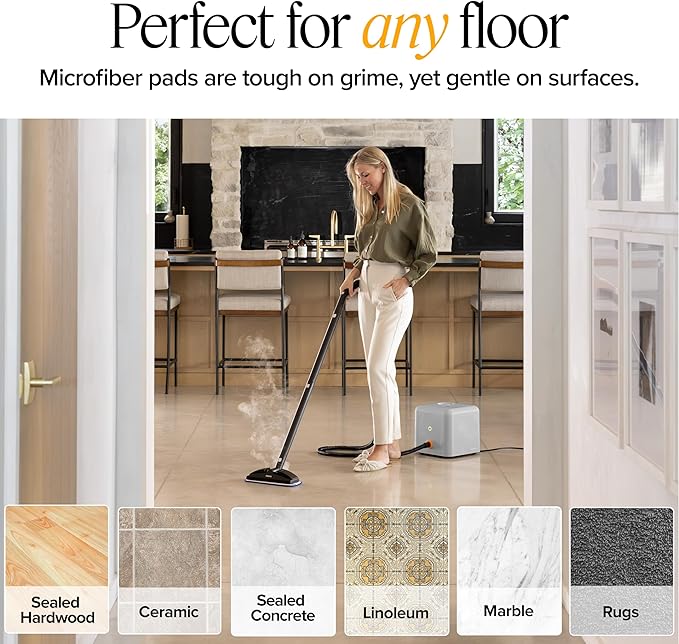 Dupray Washable Microfiber Floor Pads, Neat and Neat Plus Steam Cleaner Accessory, Pack of 5