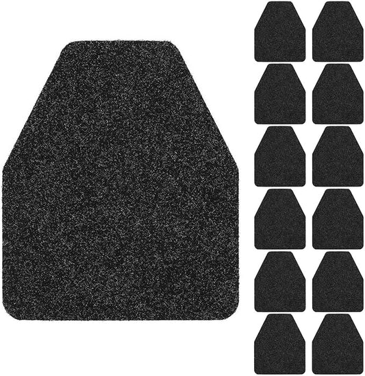12 Pack Commercial Urinal Mats, Non-Slip Urinal Floor Mat for Men's Bathroom, Washable Rubber Urinal Pads for Business Bathroom