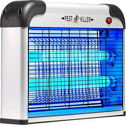 Fly Trap Indoor Bug Zapper, 2800V Powerful Flying Insect Mosquito Killer w/ 20W Blue Light Attract, Plug-in Pest Control Machine for Moth, Fruit Fly, Fungus Gnat, Garage Bug Catcher