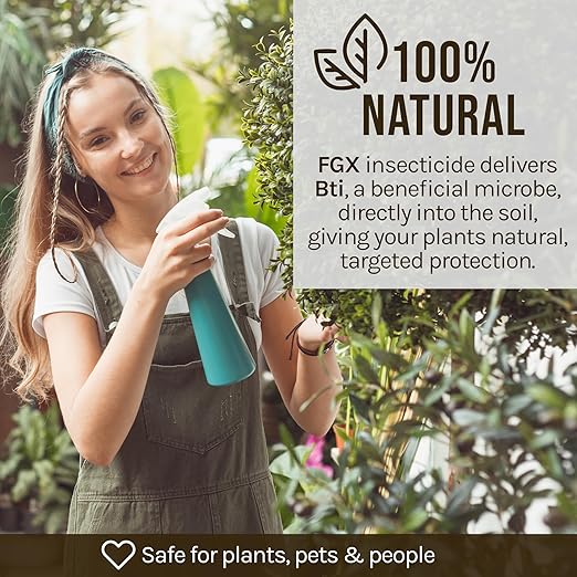 Microbe-Life Hydroponics FGX Fungus Gnat Killer, Natural BTi Pest Control for Plants, Indoor Plant Pest Control to Get Rid of Gnats in Houseplants, Safe for Pets & People, 1 Gallon
