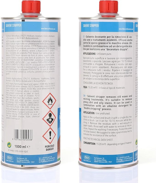 FABER Floor Stripper For Tile & Stone Quick Instant Removal Of Stubborn Dirt & Grease Stains On Tiles, Surfaces & floors. Best Solvent Based Wax Remover & Deep Cleaner For Home & Commercial Use