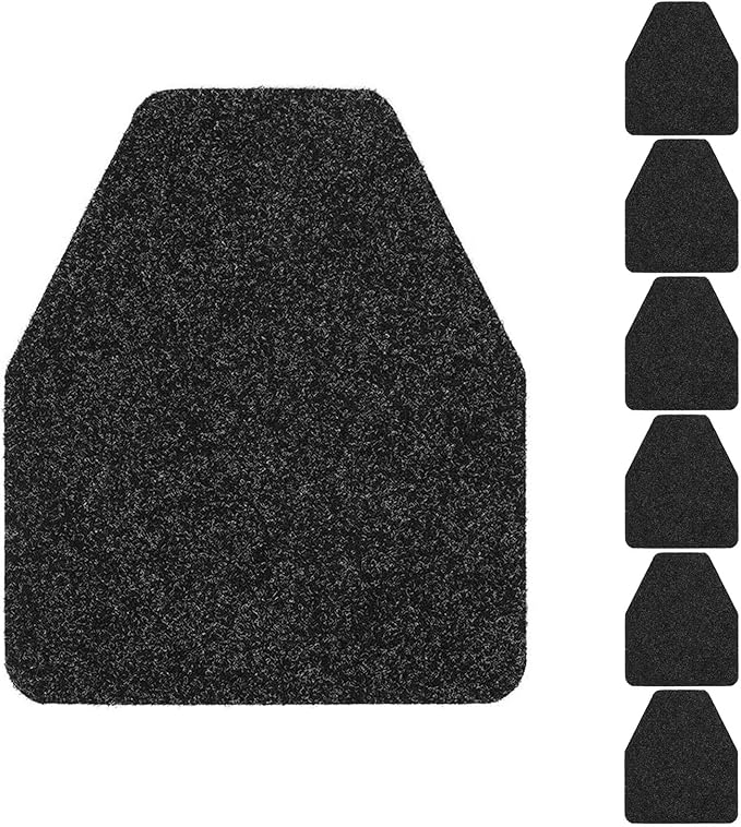 6 Pack Commercial Urinal Mats, Non-Slip Urinal Floor Mat for Men's Bathroom, Washable Rubber Urinal Pads for Business Bathroom