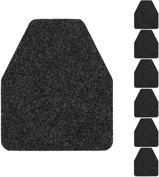 6 Pack Commercial Urinal Mats, Non-Slip Urinal Floor Mat for Men's Bathroom, Washable Rubber Urinal Pads for Business Bathroom