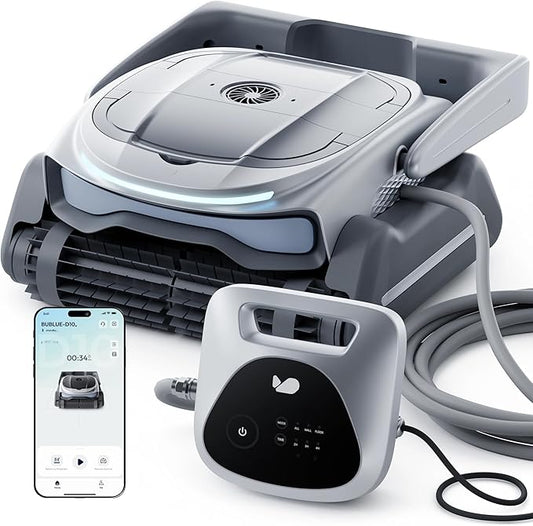 D10P Robotic Pool Cleaner, Pool Vacuum with Superior Suction, Smart Navigation, APP Control, Custom Scheduling, Fall/Wall/Waterline Cleaning, TangleEase™ Tech, for Pools up to 1,076 Sq.Ft.