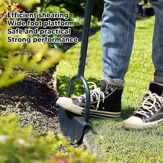 Edger Lawn Tool Safe Steel Half Moon Edger Coating Half Moon Lawn Edger with T Grip for Cleaning Edges Along Sidewalks Driveways Garden Flower Beds