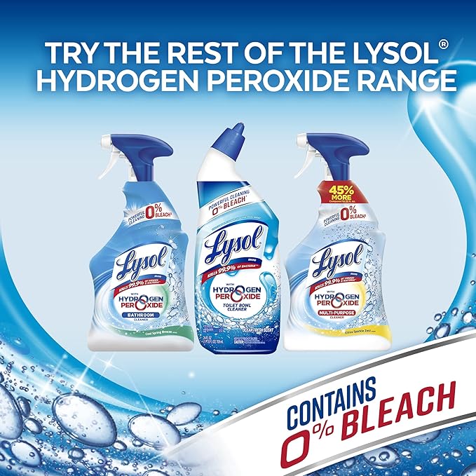Lysol Bleach Free Hydrogen Peroxide Toilet Bowl Cleaner, Fresh, 24 oz (Pack of 6)